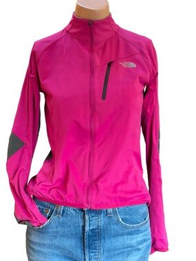 The North Face WINDSTOPPER Soft Shell Running Jacket Pink Reflective Windproof S